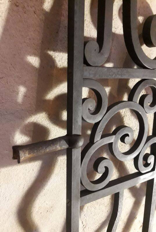 Old wrought iron gate and door grilles 20th century Art Deco