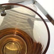 Seau à glaçons verre soufflé ambre 70’s