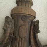 Wooden wall candelabra with two branches