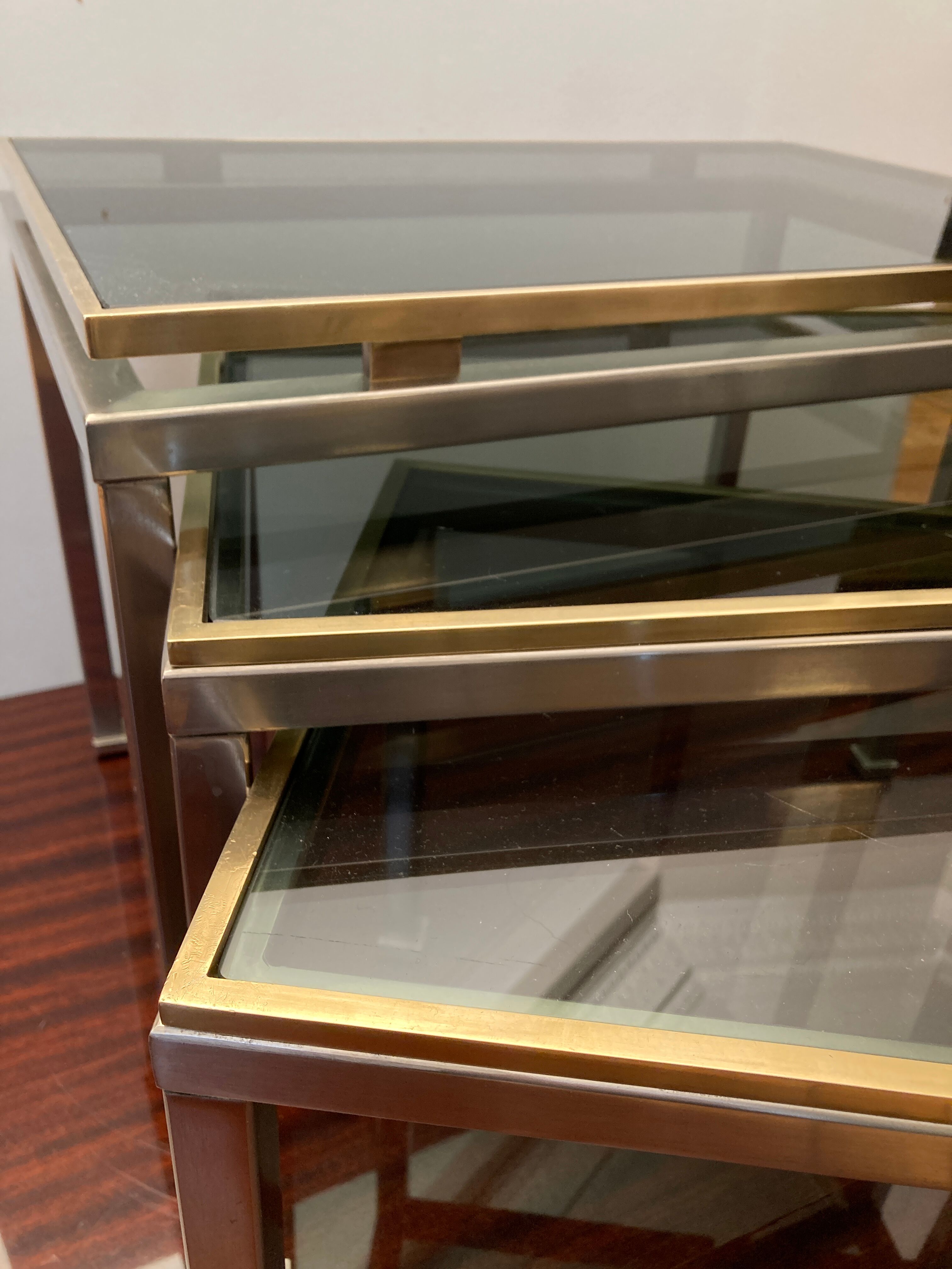 Guy Lefevre pull-out tables for Maison Jansen, 1970