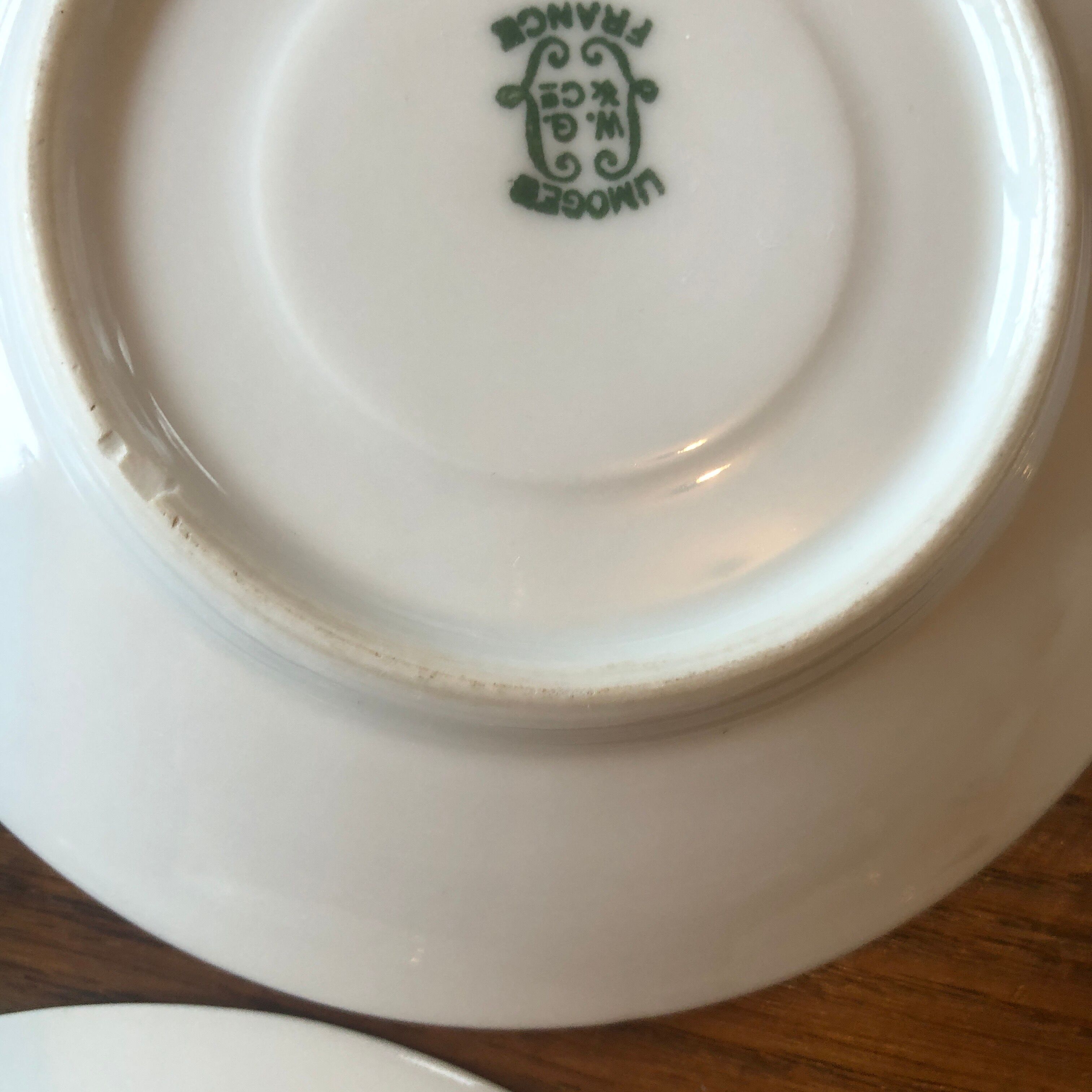 Set of 9 cups and old saucers from Limoges