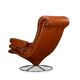 Cognac Leather Swivel chair, 1960s