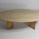 Large oval dining table in natural travertine, Italy 1970s