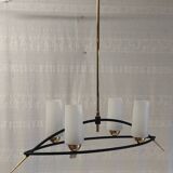 Modernist chandelier by Gaston Fossati for Les Ateliers d'art d'Uzes - 1950s