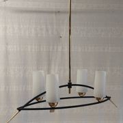 Modernist chandelier by Gaston Fossati for Les Ateliers d'art d'Uzes - 1950s