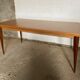 Scandinavian extendable table in light oak and teak 166/202/238x89cm vintage an50