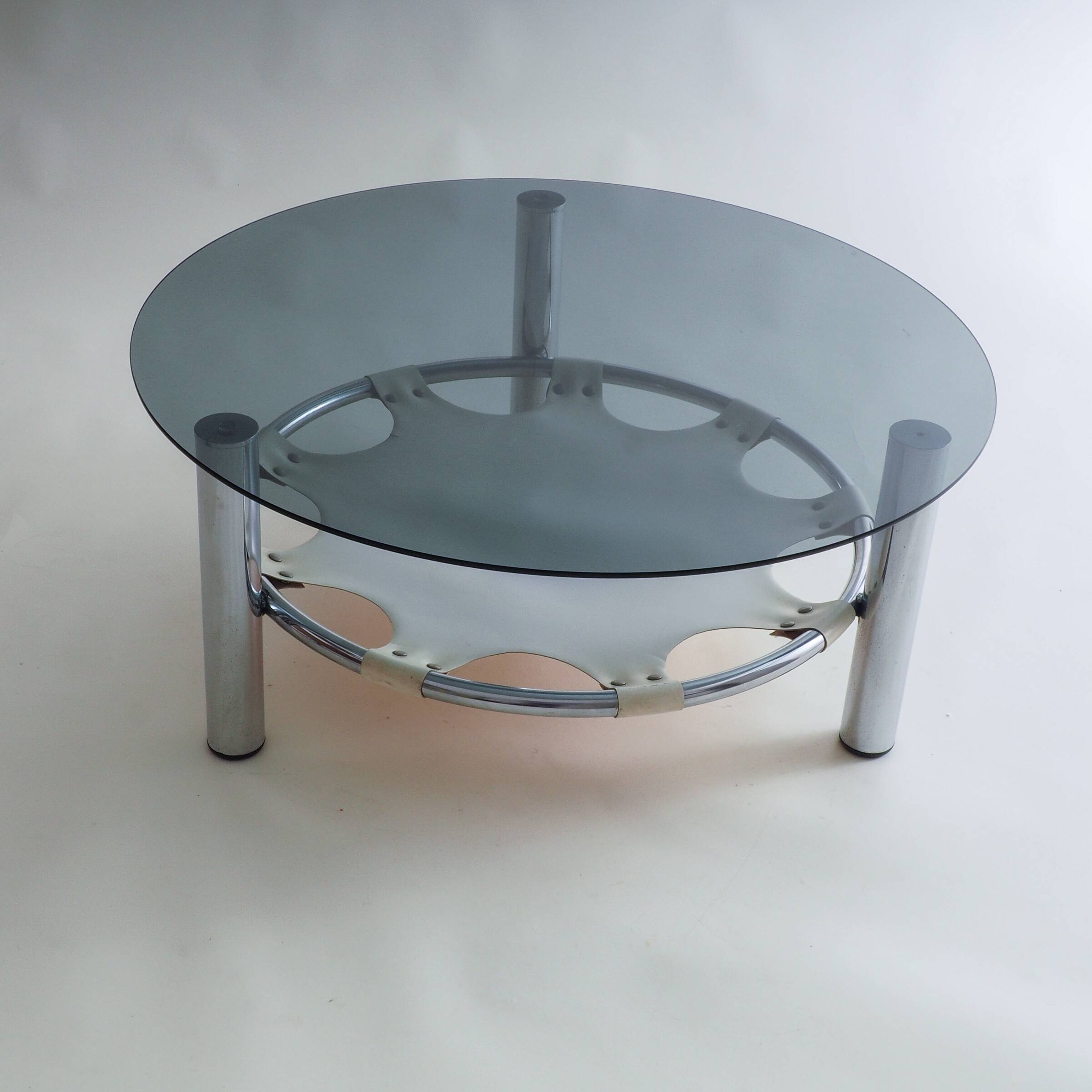 Space Age Glass And Chrome Coffee Table