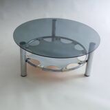 Space Age Glass And Chrome Coffee Table