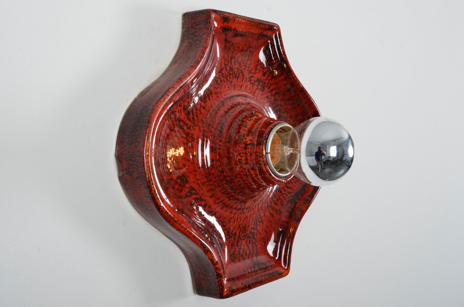 Fat Lava ceramic wall apply from Hustadt Leuchten 1970s