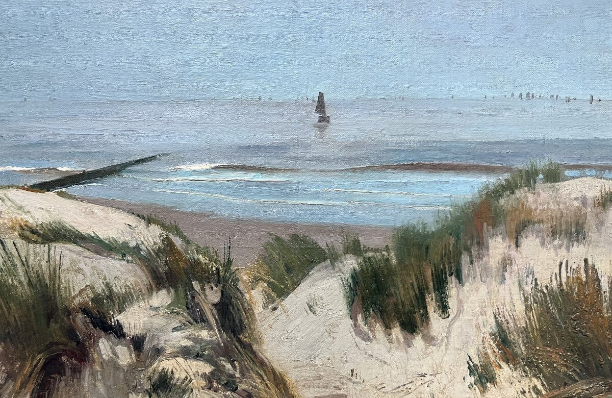 Léon Frédéric (1856-1940) Dune Landscape, oil on canvas signed