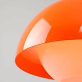 Italian Space Age Pendant in Chrome and Orange Plexiglass, 1970s