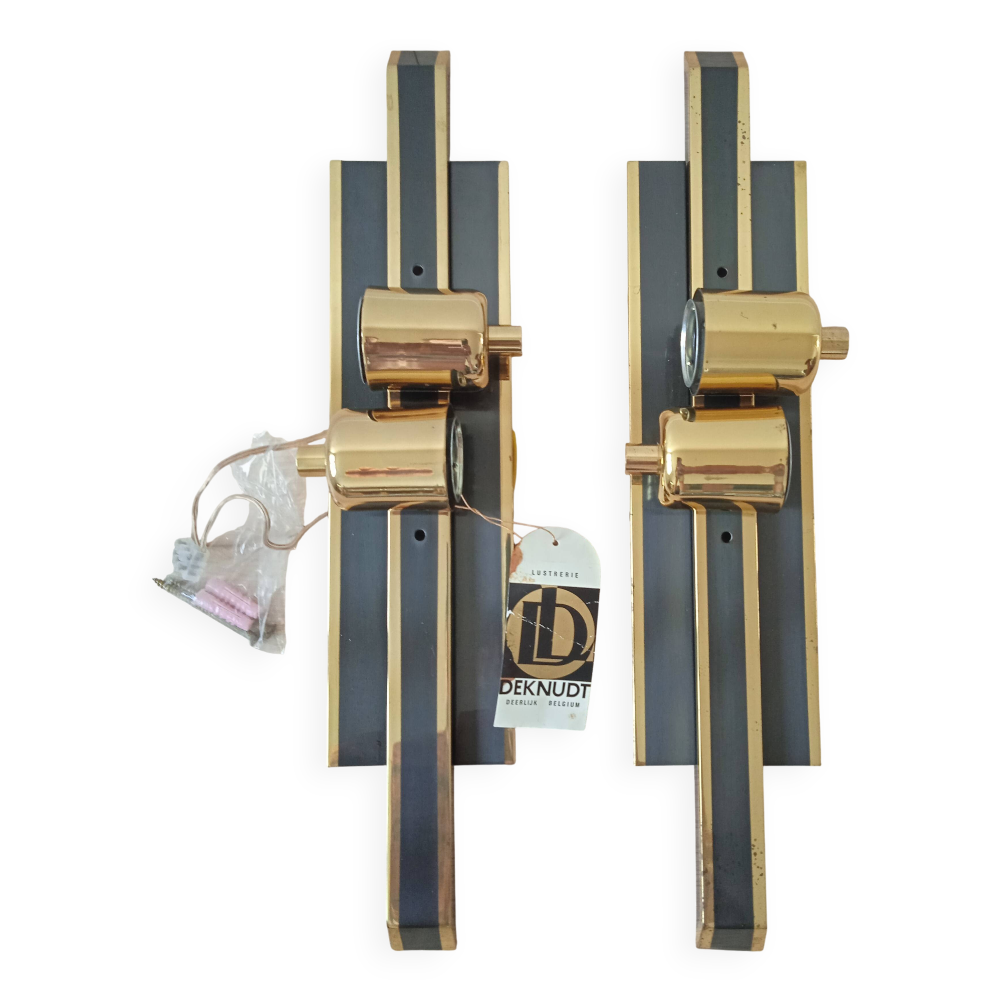 Pair of Deknudt wall lights