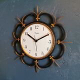 Vintage clock silent wall clock round metal