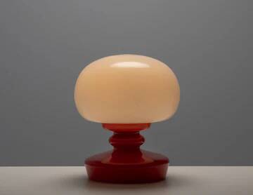 Glass table lamp, Štěpán Tabera, 1970s, Czechoslovakia