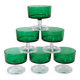 Lot de 6 coupes Luminarc vintage de couleur verte
