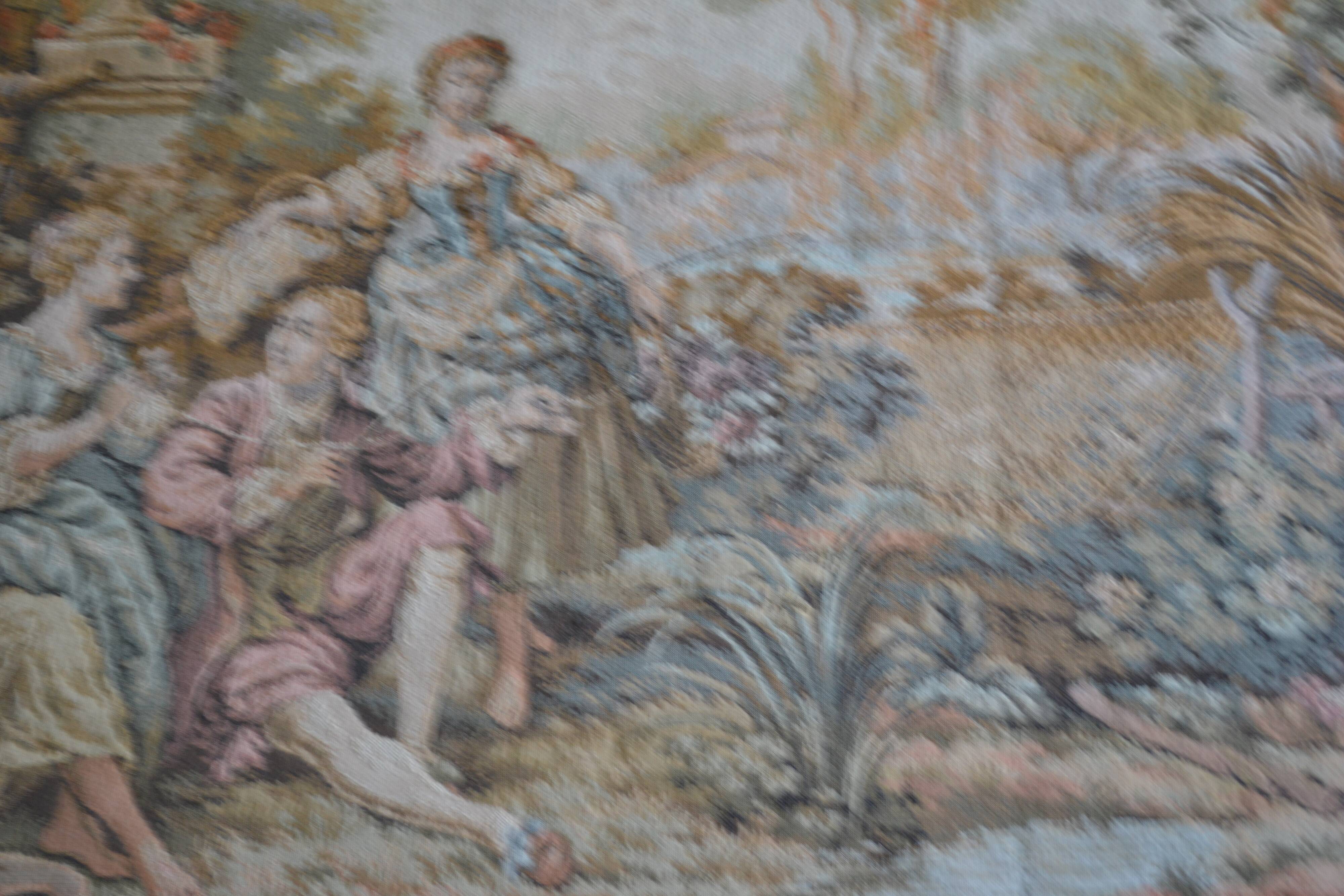 "Fishing party of Madame de Maintenon" Classical-inspired tapestry