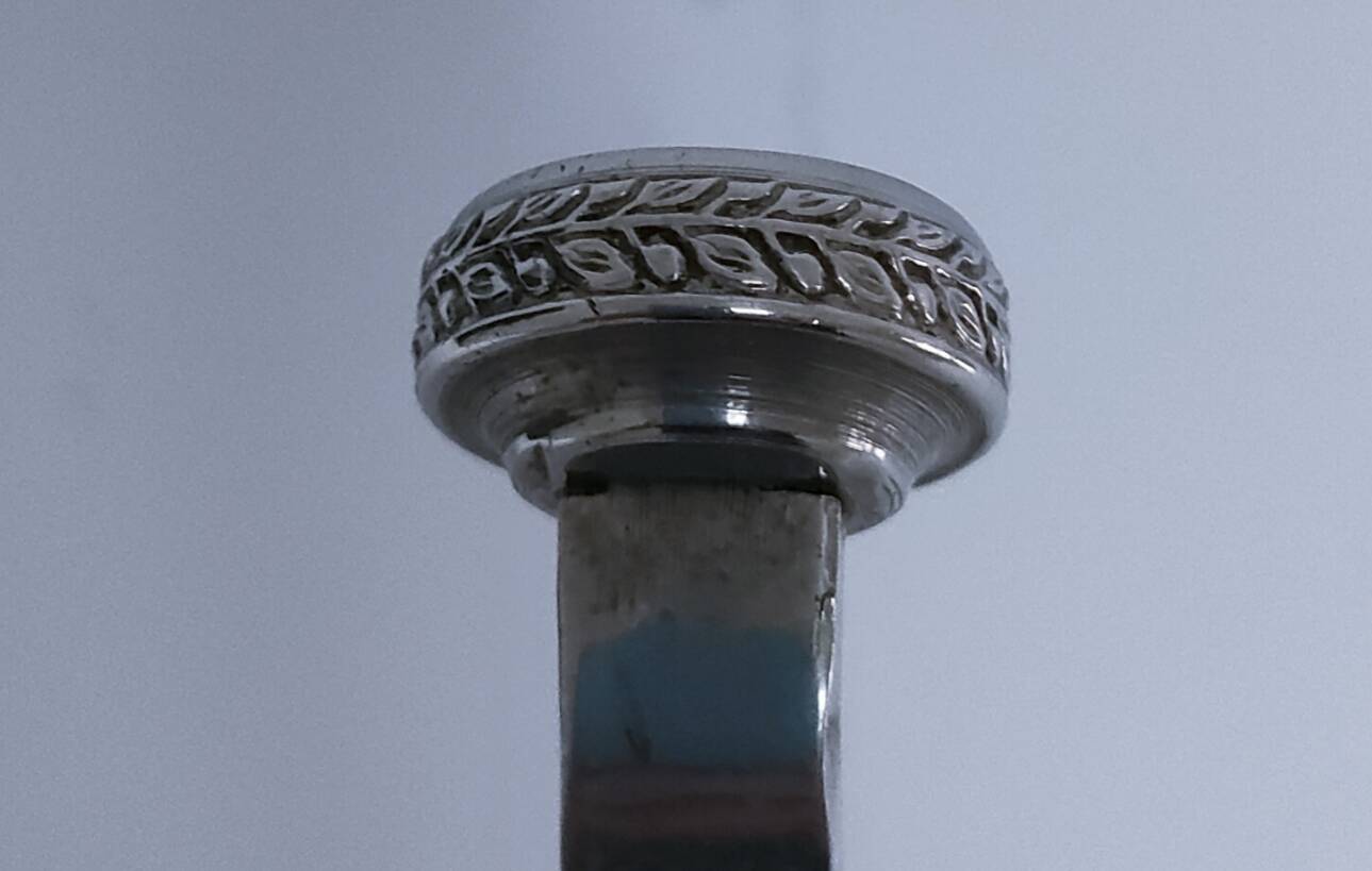 Three brass, chrome, aluminum hooks, early 20th century