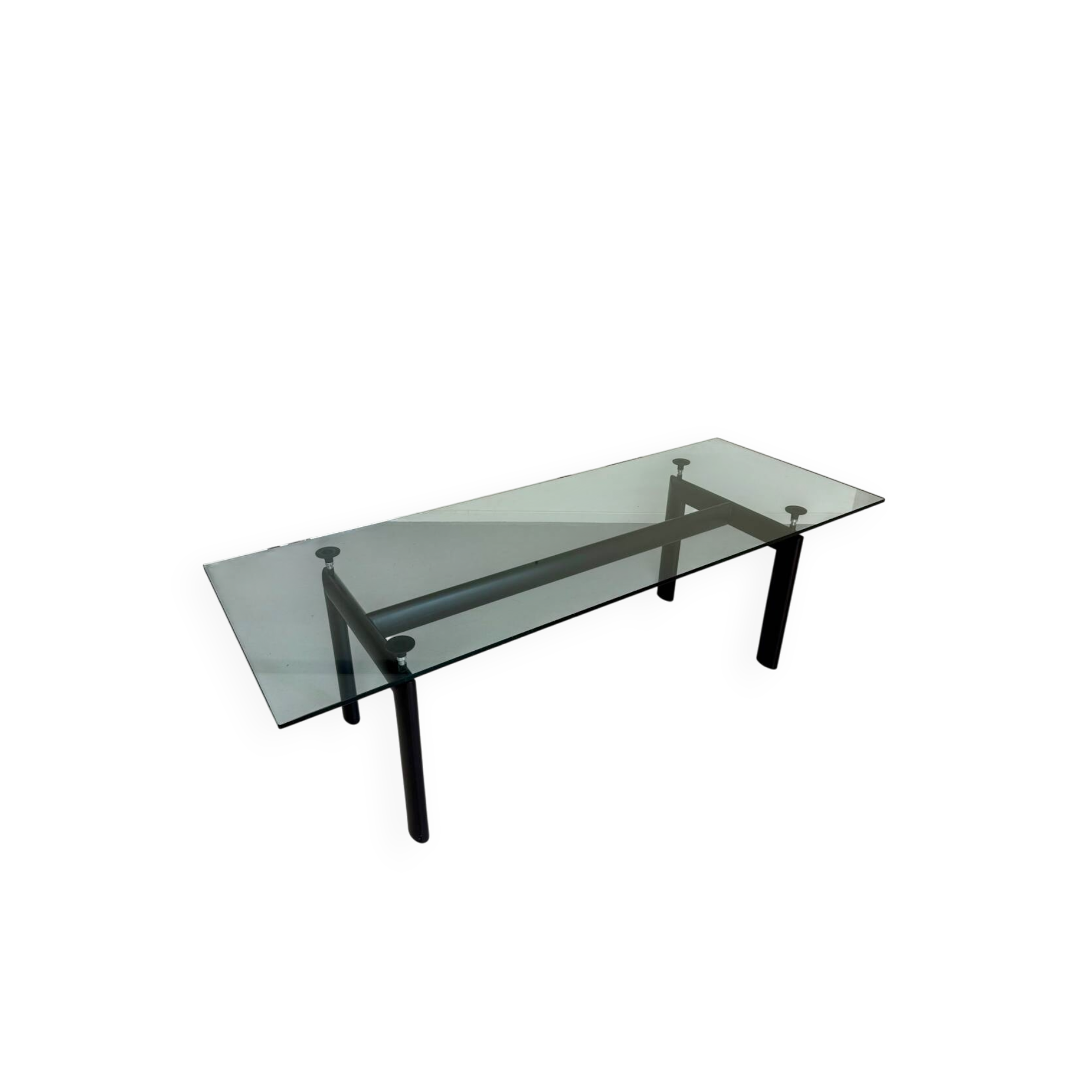 Le Corbusier Cassina LC6 vintage glass dining table