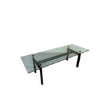 Le Corbusier Cassina LC6 vintage glass dining table