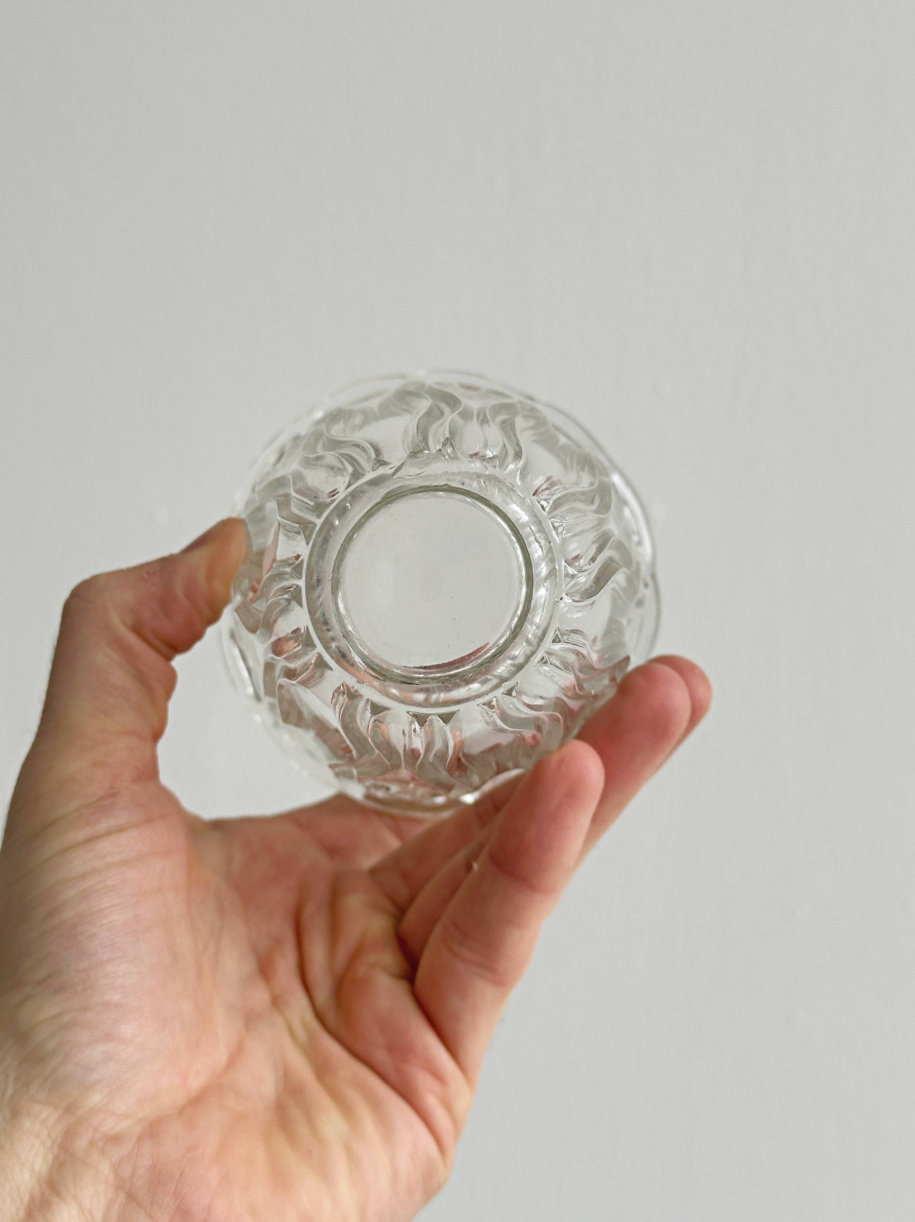 Thick transparent glass vase