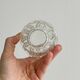 Thick transparent glass vase