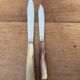 Service of 24 classic knives with natural bone handles - original case from 1950.