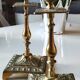 Paire de bougeoirs flambeaux antiques, style rocaille/baroque, XIXème