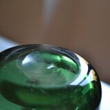 green glass vase Murano or Empoli Italy 1960
