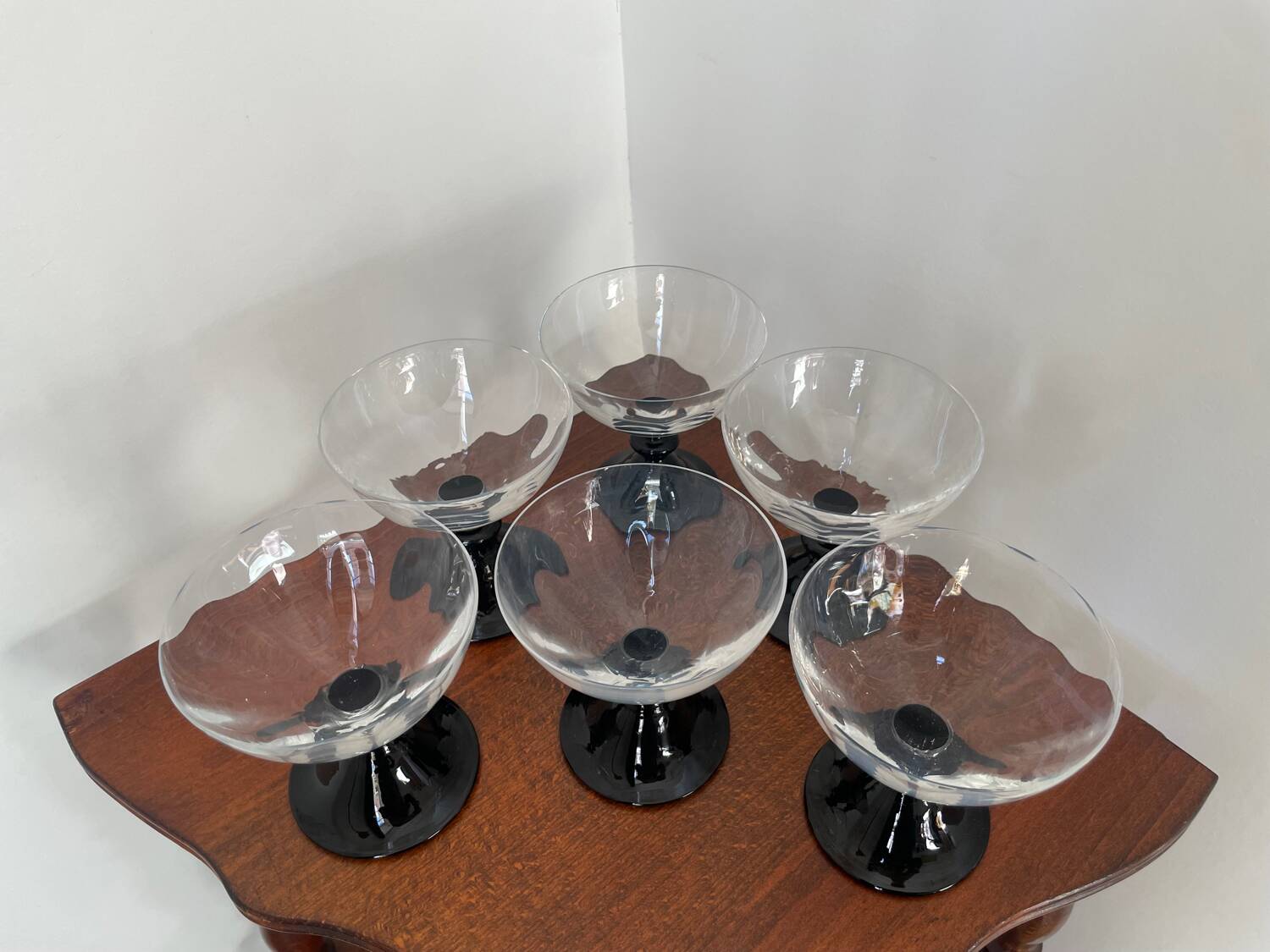 Set of 12 retro dessert cups