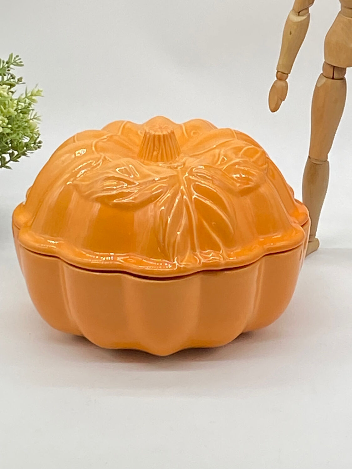 Pumpkin ceramic tureen 🎃, BCI, Brittany, vintage