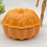 Pumpkin ceramic tureen 🎃, BCI, Brittany, vintage