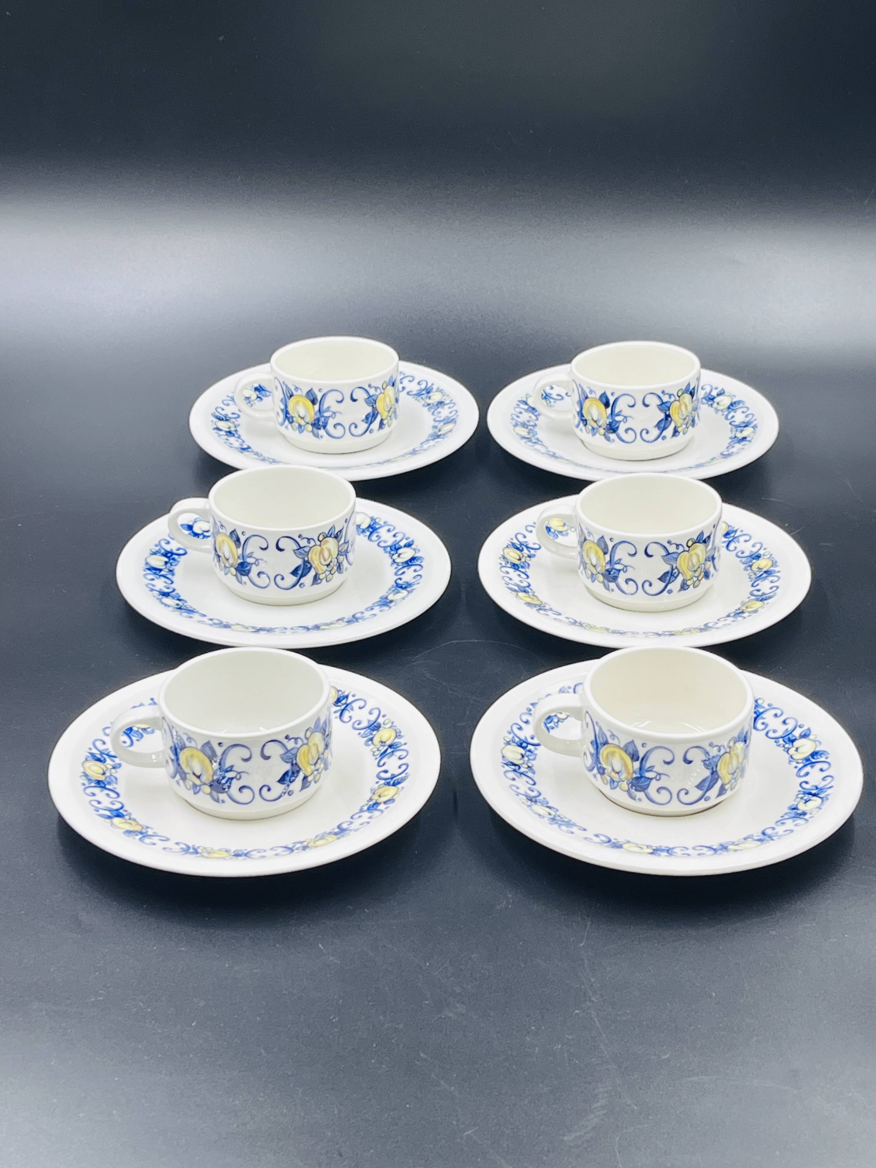 Set of 6 espresso cups and 6 saucers Villeroy & Boch – Cadiz model