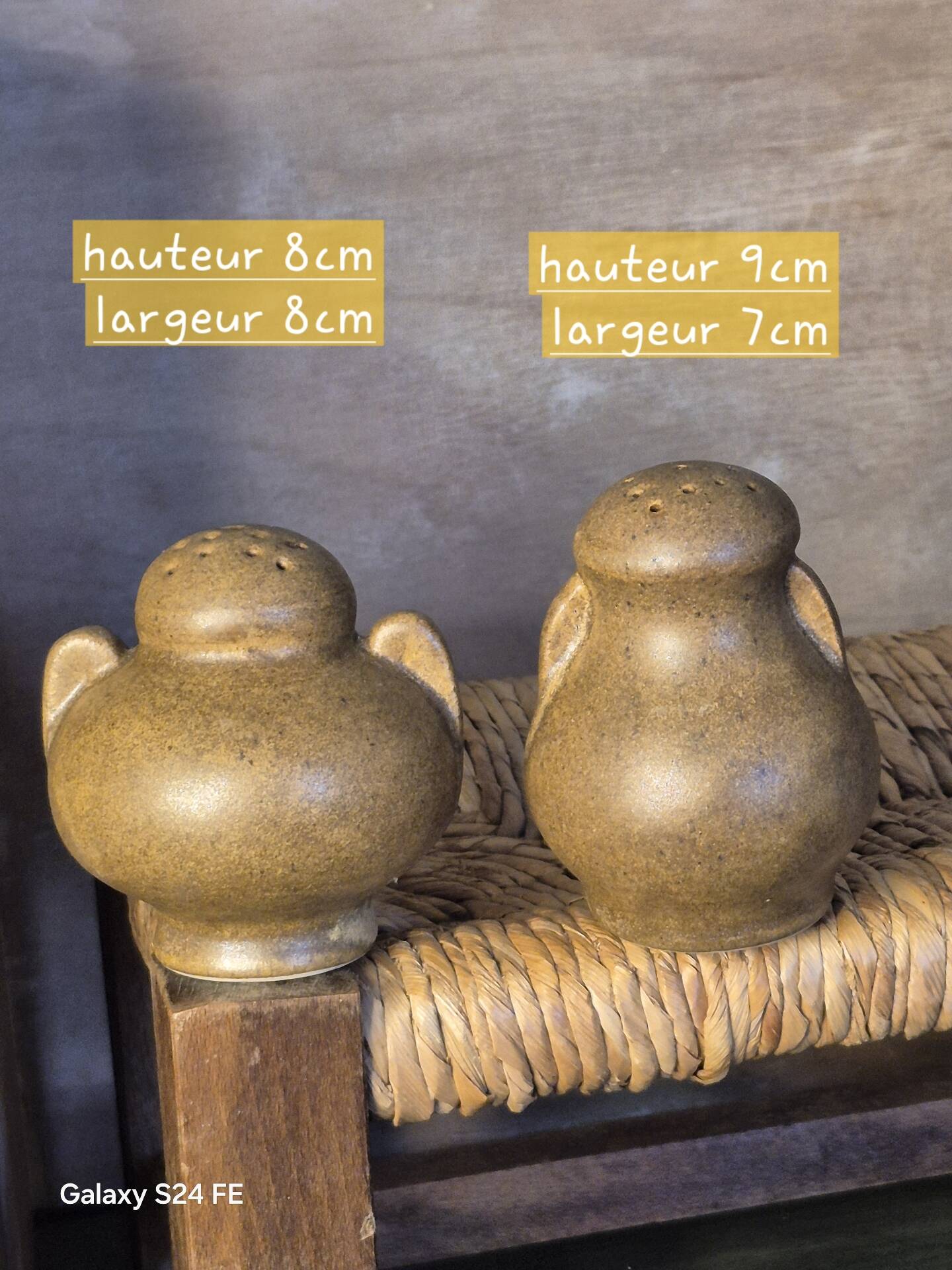 Salt and pepper shaker stoneware