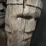 3 wooden folk art totems representing the three wise men, mid-20th century