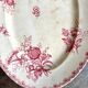 Sarreguemines oval dish in pink ironstone, "Alma" service