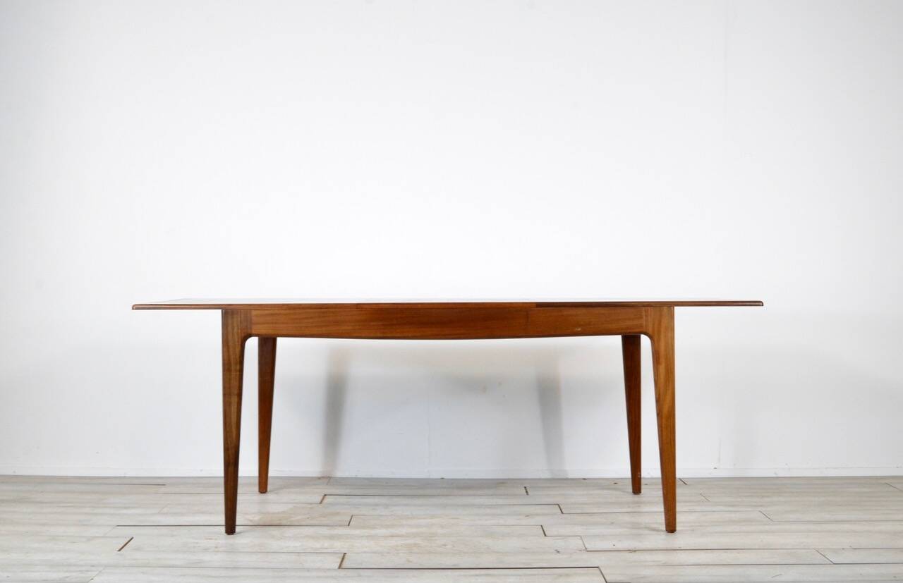 Midcentury extending table in afromosia by a. younger. vintage modern / retro
