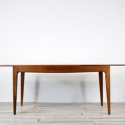 Midcentury extending table in afromosia by a. younger. vintage modern / retro