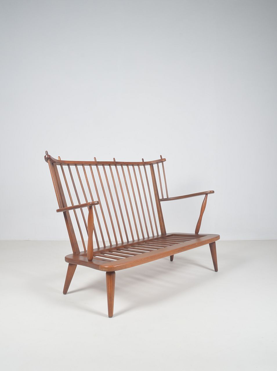 Mid-Century Scandinavian armchair with bars, 1950s