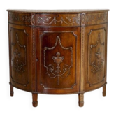 English Empire-Style Oak Cabinet, Late 19th Century