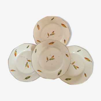 Assiettes plates porcelaine opaque Digoin
