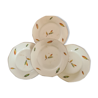 Flat plates opaque porcelain Digoin