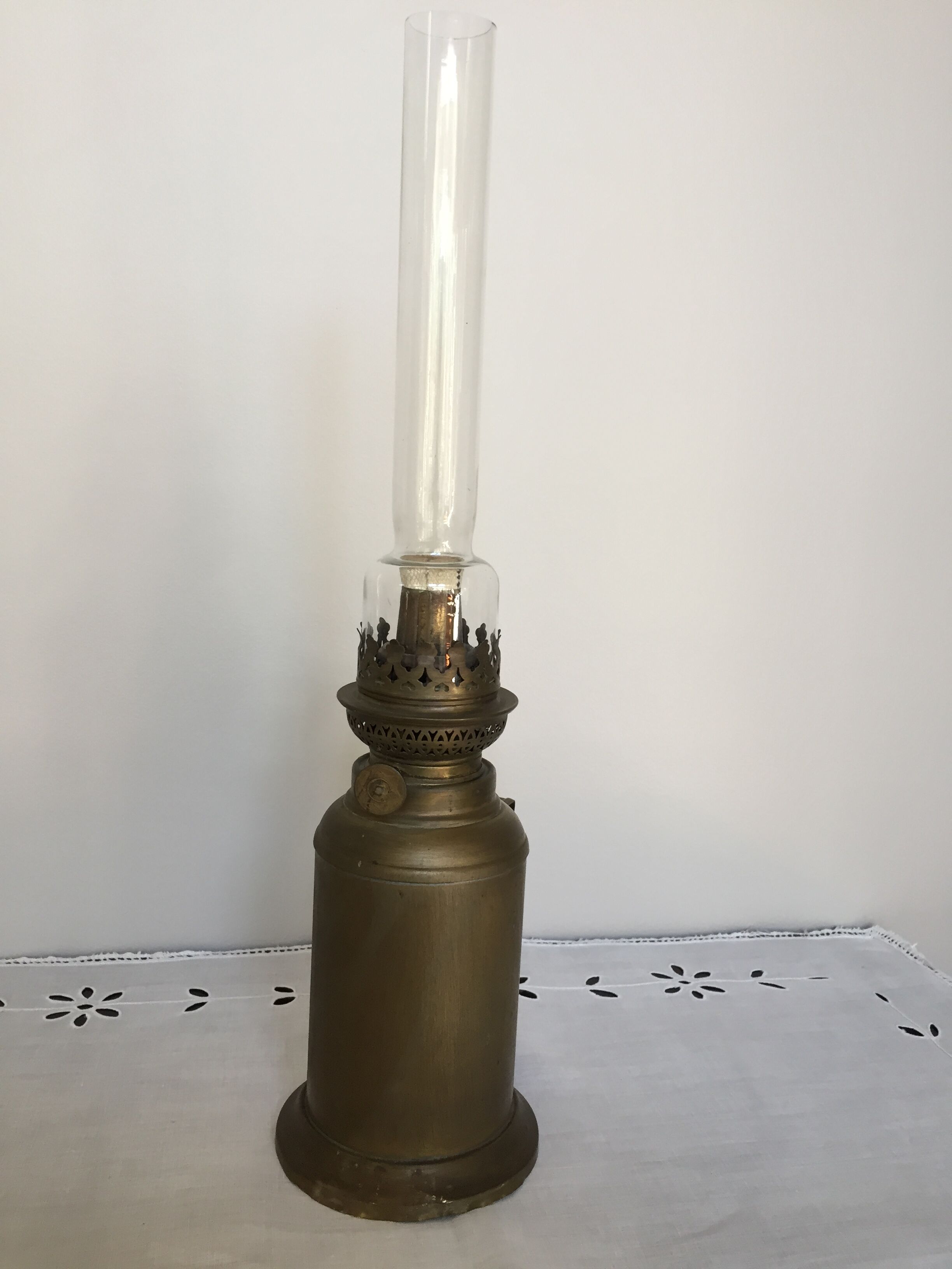 Brass old oil lamp