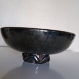 Jean Bacus (1885-1952) - Small black glazed stoneware bowl JB Vallauris