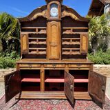 18th century - Bressan sideboard with elm burl clock