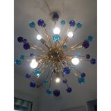 Lustre italien en verre de Murano