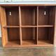 Vintage wall shelf in Scandinavian/Danish teak – 6 compartments – 1960s