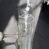 3332 – 4 Large Champagne Flutes – Vintage Cut Crystal, unstamped, these 4 large flutes