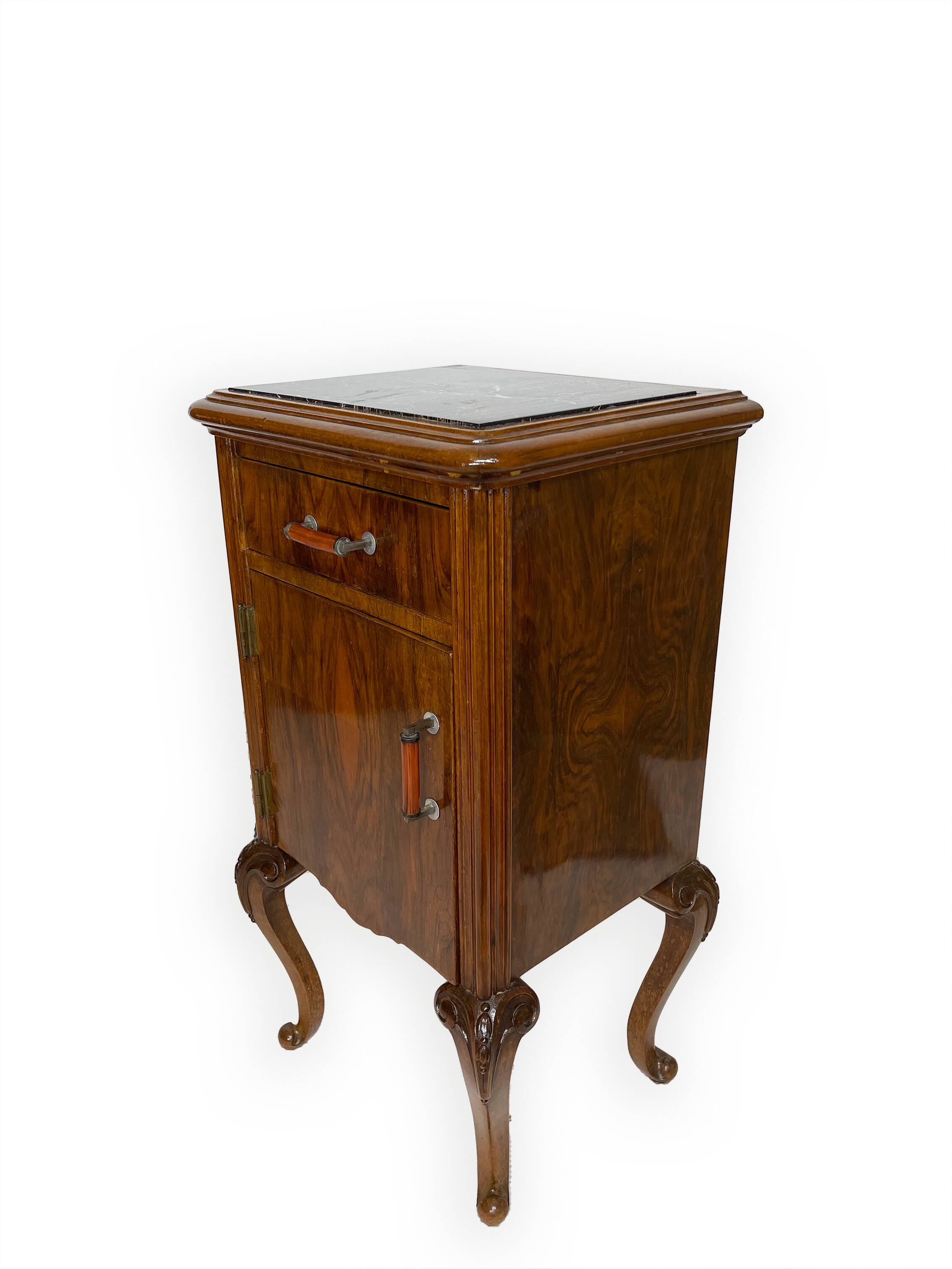 Tables de chevet italiennes en noyer, années 1930/1940
