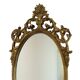 Miroir classique en résine dorée de style rococo baroque 70 cm
