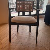 Dining chair in canage and fabric